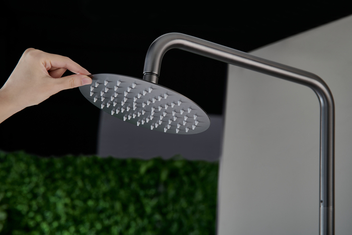 Utedusch Kallvatten Gunmetal Ø200 mm